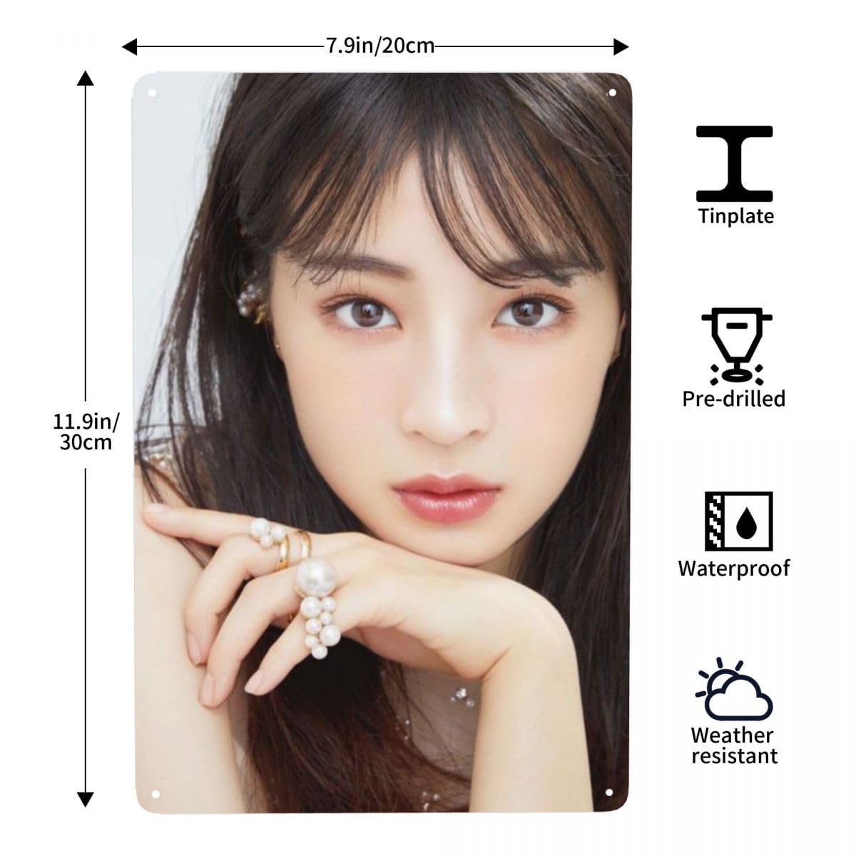 Amazon.co.jp: ブリキの絵 広瀬すず ブリキ看板 金属ポスター メタル